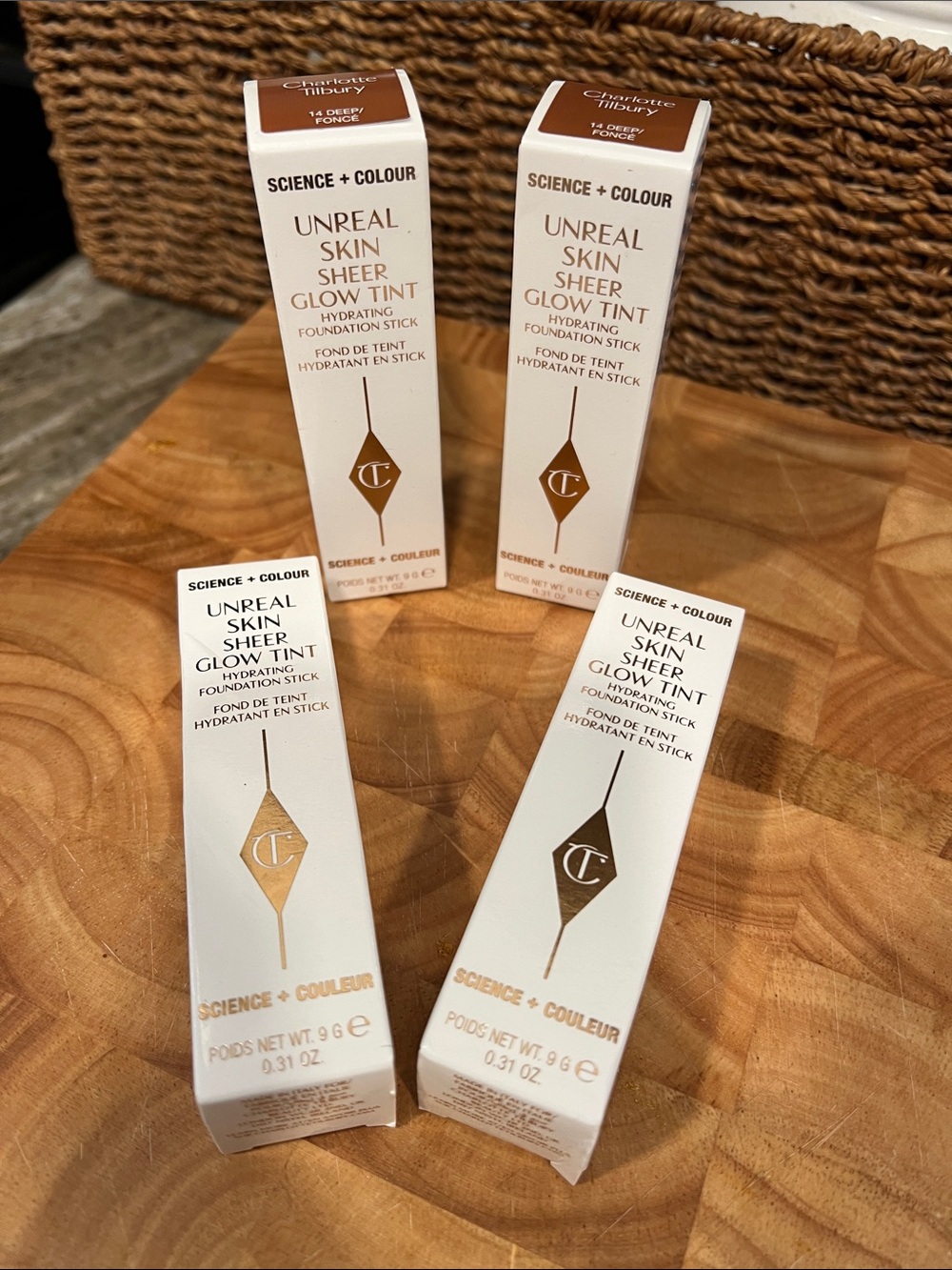 NIB! Charlotte Tilbury Unreal SkinSheer Glow Tint Deep 14 BUNDLE